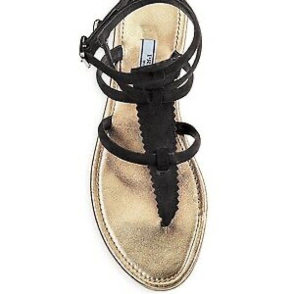 NIB PRADA BLACK SUEDE GLADIATOR STRAPPY SUMMER SANDALS SIZE 38.5 - Picture 3 of 7